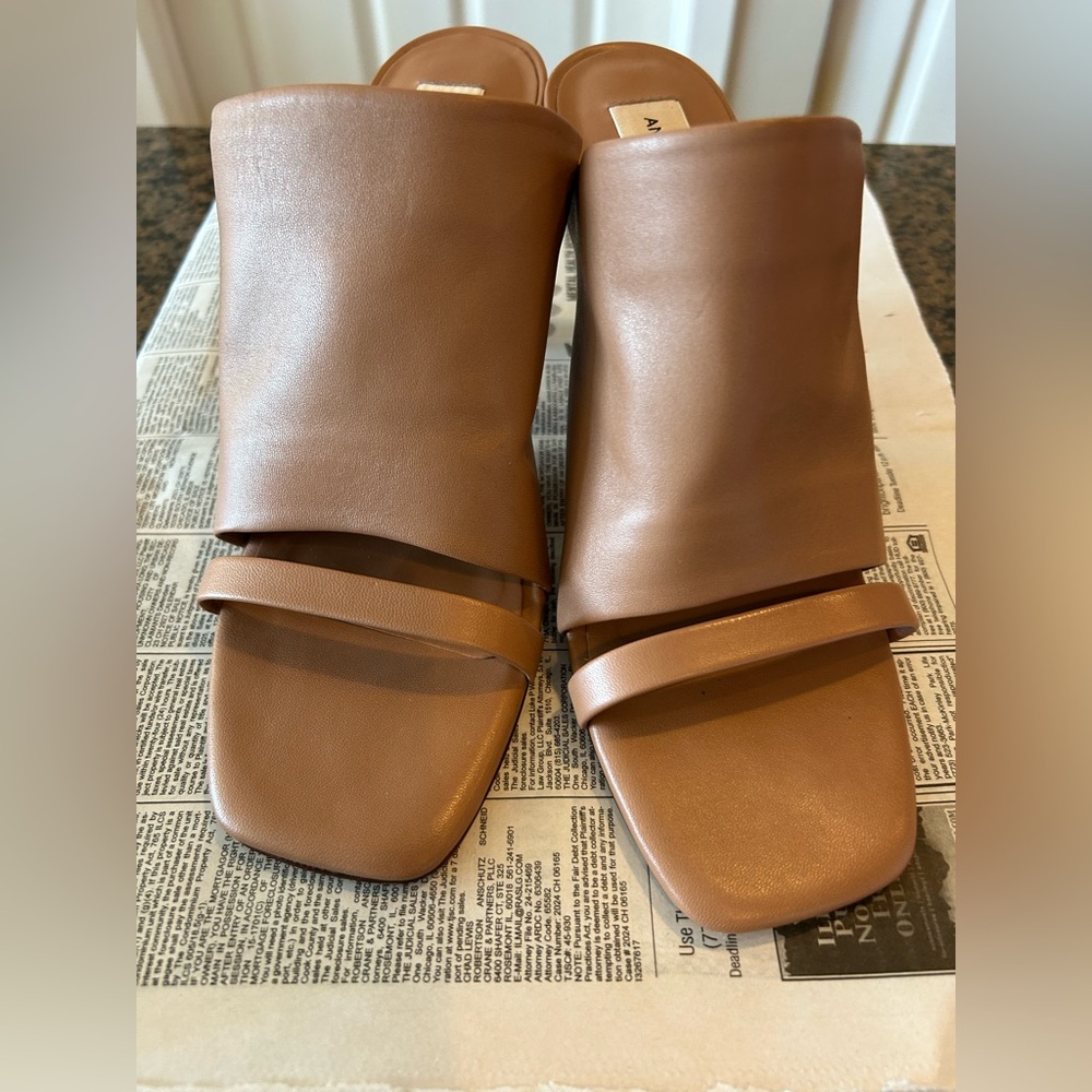 Antonio Melani Bynx Tan Leather Women's dress sandals - Picture 4 of 7